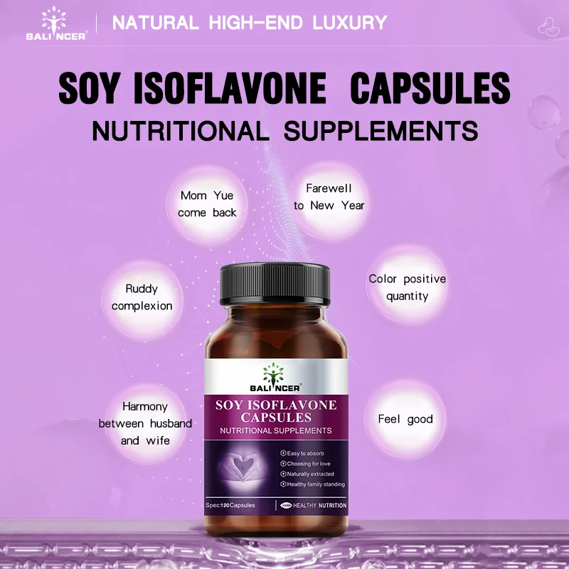 

Balincer Soy Isoflavone Capsules - Women's Health Supplements - Helps with Irritability and Depression - Emotional Health