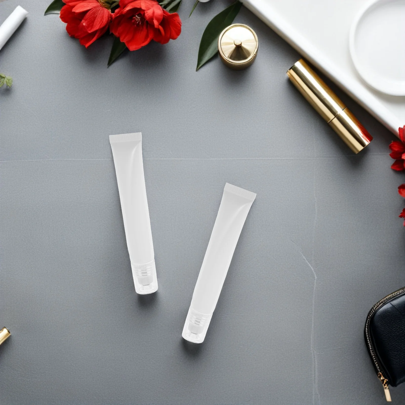 

5pcs 20Ml Eye Cream Transfer Bottle Reusable Roller Tube For Travel Skincare Serum Essential Oil Diy Lip Balm Refillable