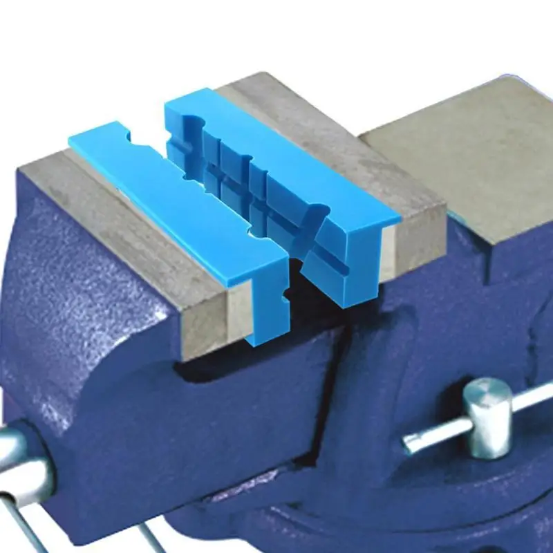2er-Set magnetische Schraubstockbackenauflagen mit Mehrfachnuten für Fräser, Schraubstockhalter, Griffe und Schutzvorrichtungen – Detail 1