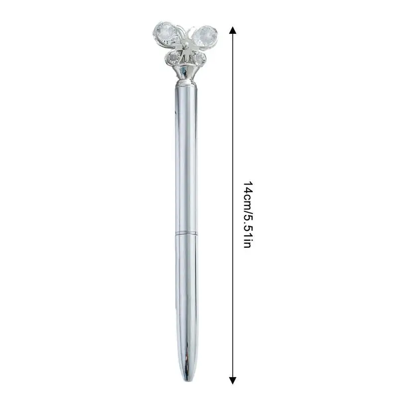 Ball Point Pens Black Cute Writing Pens 1.0mm Smooth Writing Medium Point Pens Retractable Pen Butterfly Shape Pens For School