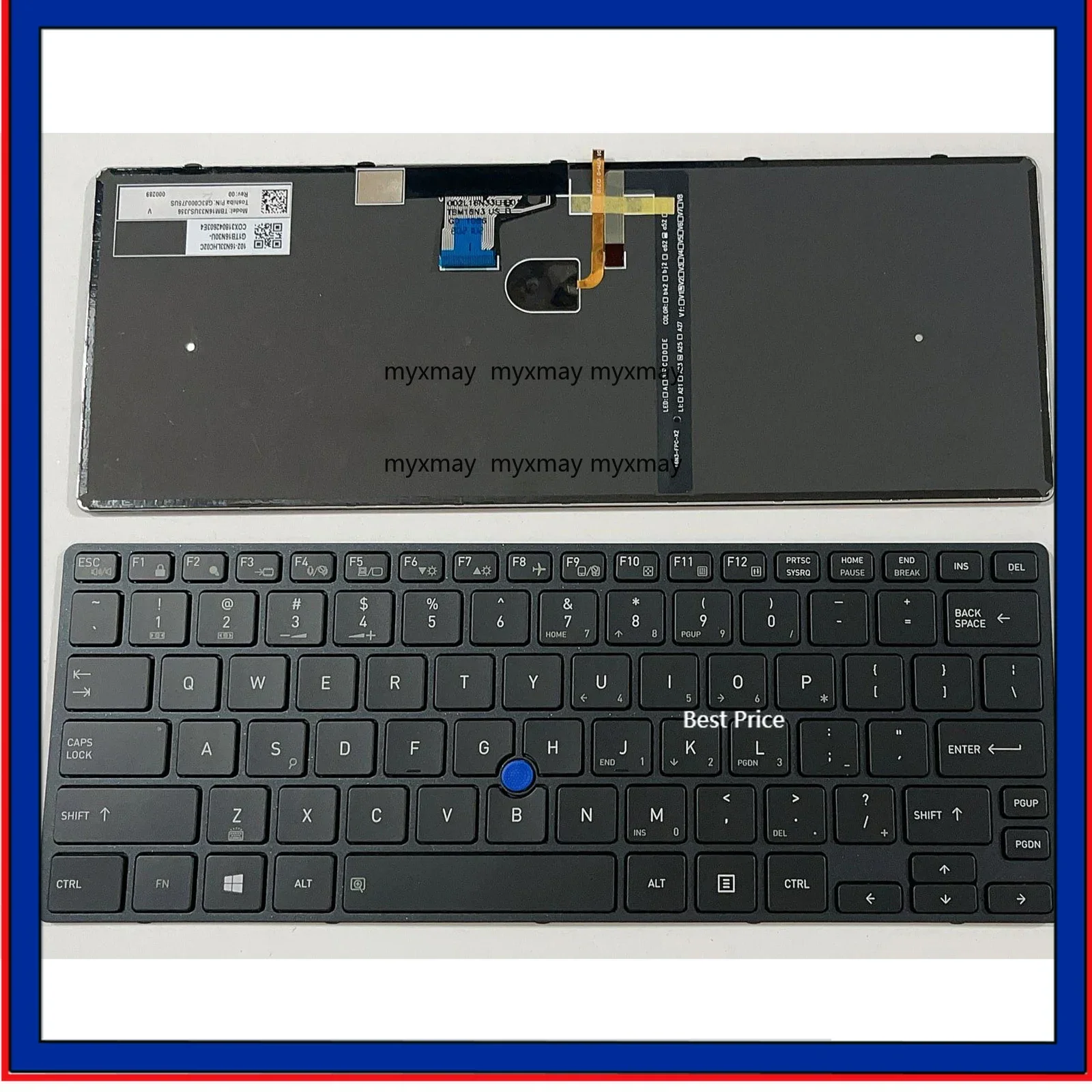 

US for Toshiba Portege X30-D X30-E Dynabook U63/H/J PU63HHC44DBAD11 Laptop Keyboard