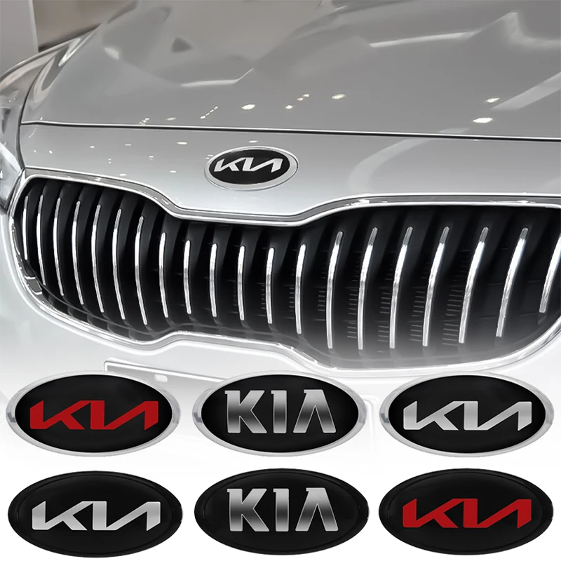 1 Stück Original Auto-Kühlergrill Logo Emblem Aufkleber für KIA RIO Ceed K2 K3 K5 Sportage Sorento Optima Oprius Forte Soul – Detail 2