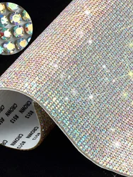 24*40CM Rhinestones Sticker Self Adhesive Car Decoration Glitter Gem Art Crafts DIY Phone Case Cold Fixation Rhinestones