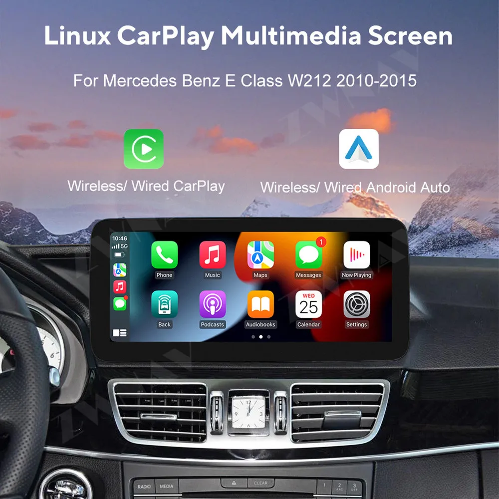 

Обновленное беспроводное автомобильное радио на Android для Mercedes-Benz E 2010 2011 2012 2013-2015, мультимедийный экран Mirror Link