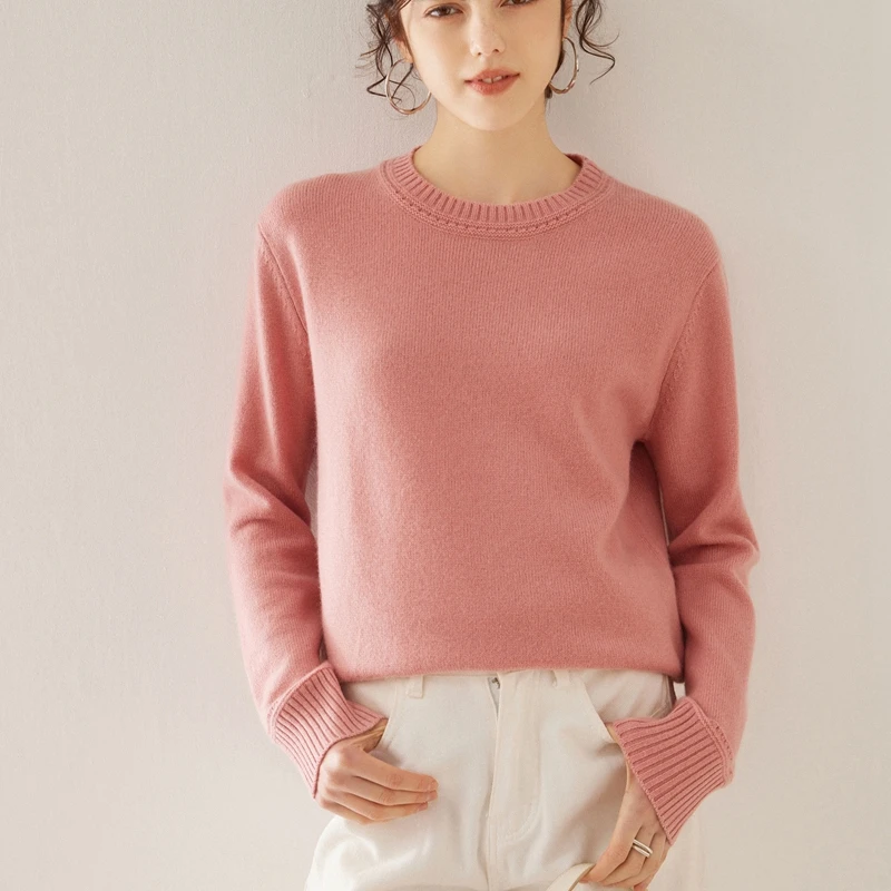 

ZOCEPT High Quality Cashmere Sweater Winter Women Causal Loose Knitted O-Neck Thick Pullover Female Solid Soft Warm Sweaters