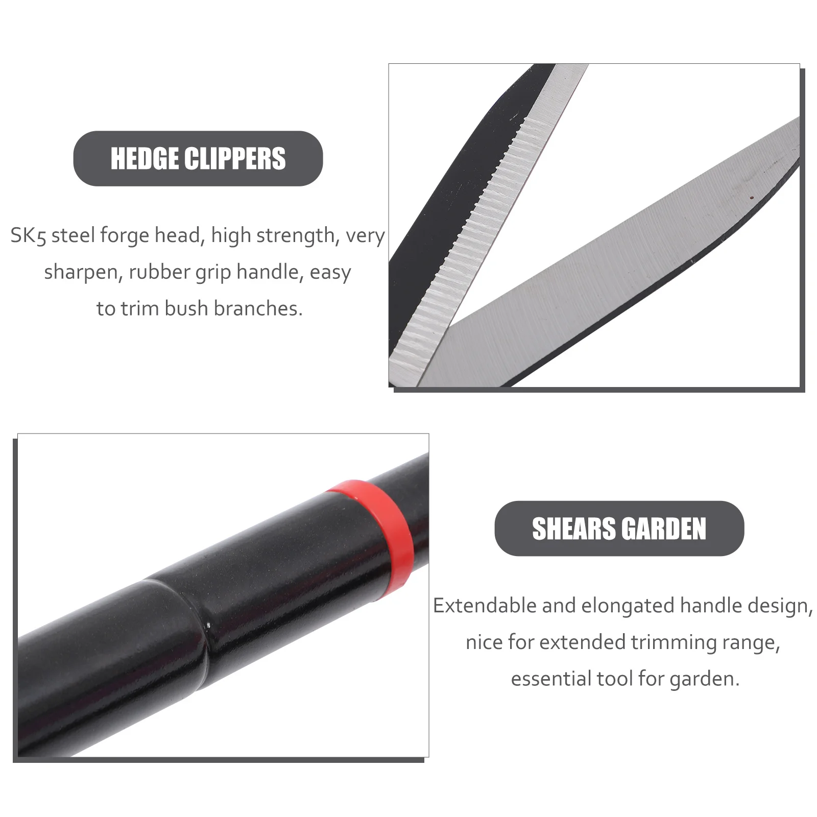 Sk5 Steel Hedge Trimmers Manual Anti Fatigue Cutting Angle Clippers Lawn Clippers Heavy Duty Garden Shears