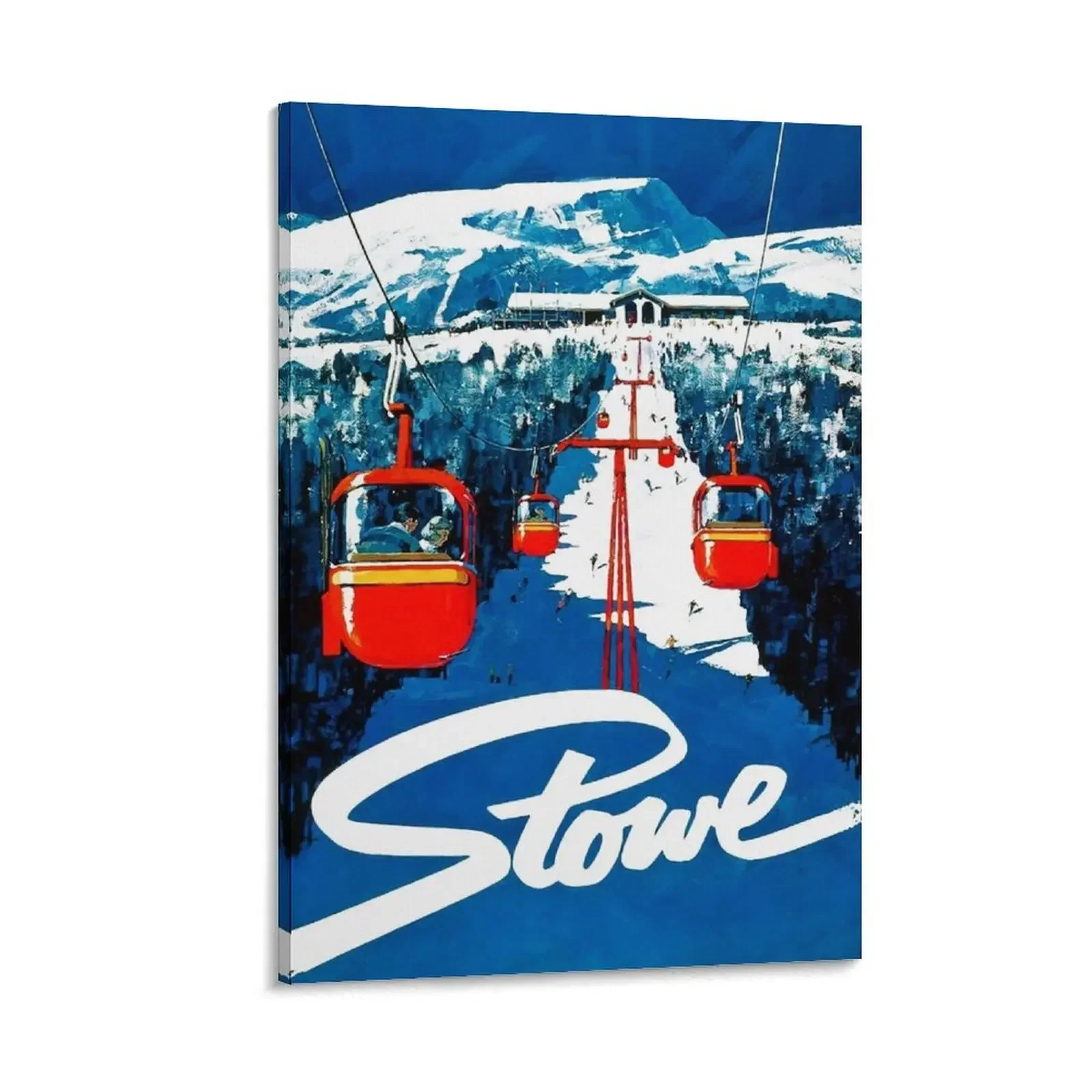 

Vintage gondola winter travel ski poster Canvas Painting room decor painting decoration for the room