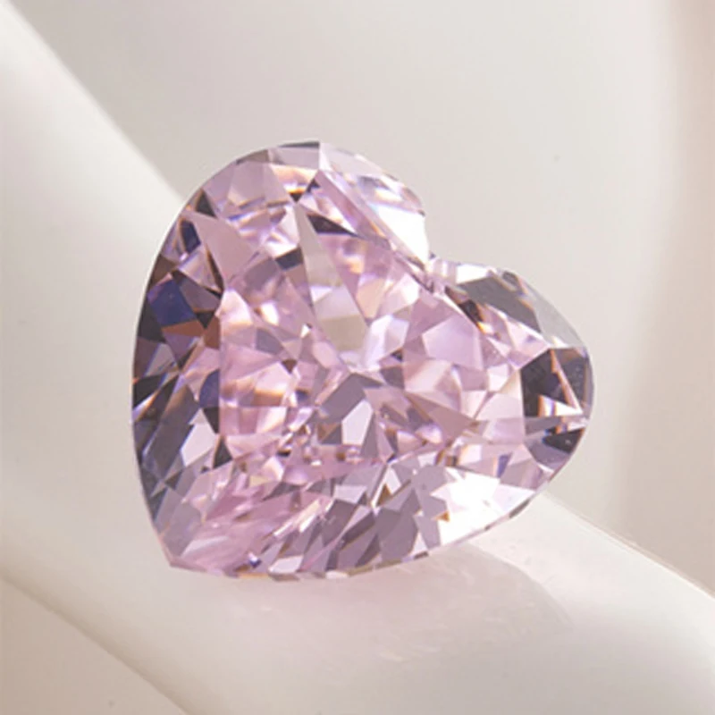 Ювелирные изделия, искусственные камни, розовое сердце, ледяная огранка 9A, циркон 5x5 мм, 5 шт., изготовление ювелирных изделий, аксессуары «сделай сам»