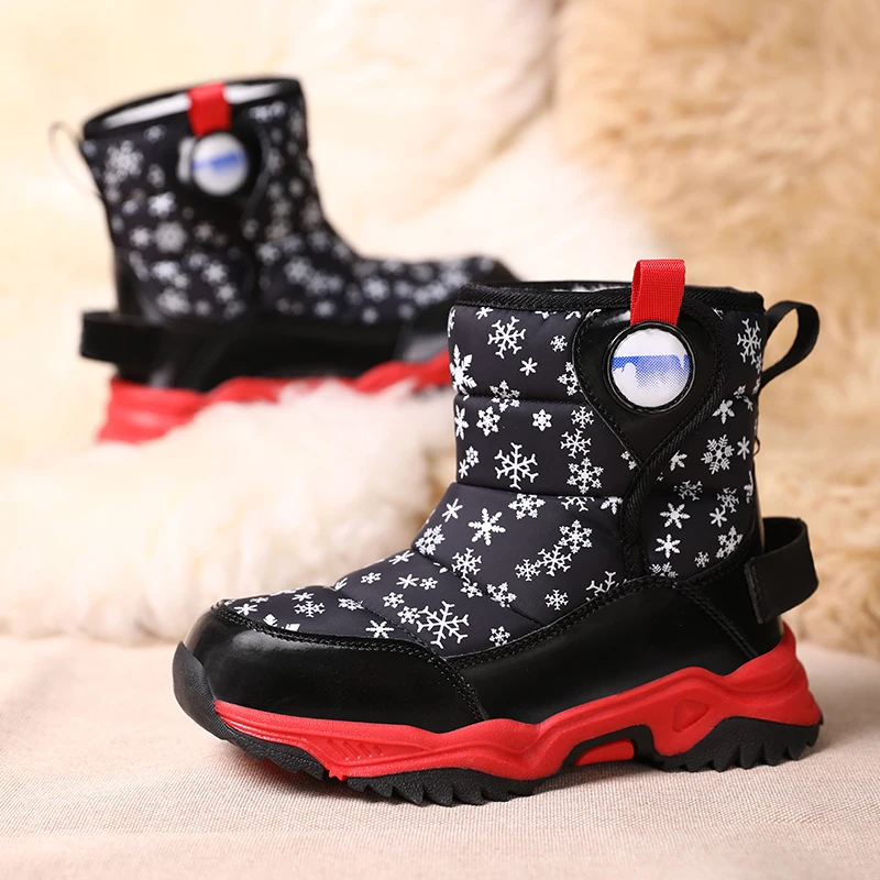 Hot Sell Girls Boots Children Snow Boots For Boys Fashion Sneakers Winter Kids Warm Snow Boots Sport Fashion Leather Shoes