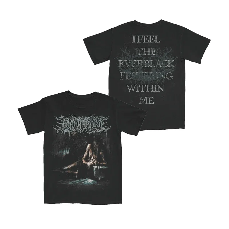 تي شيرت LORNA SHORE Rona Coast Band Gothic Metal Core Dark Rock American فضفاض مطبوع من القطن الخالص للرجال والنساء مقاس كبير