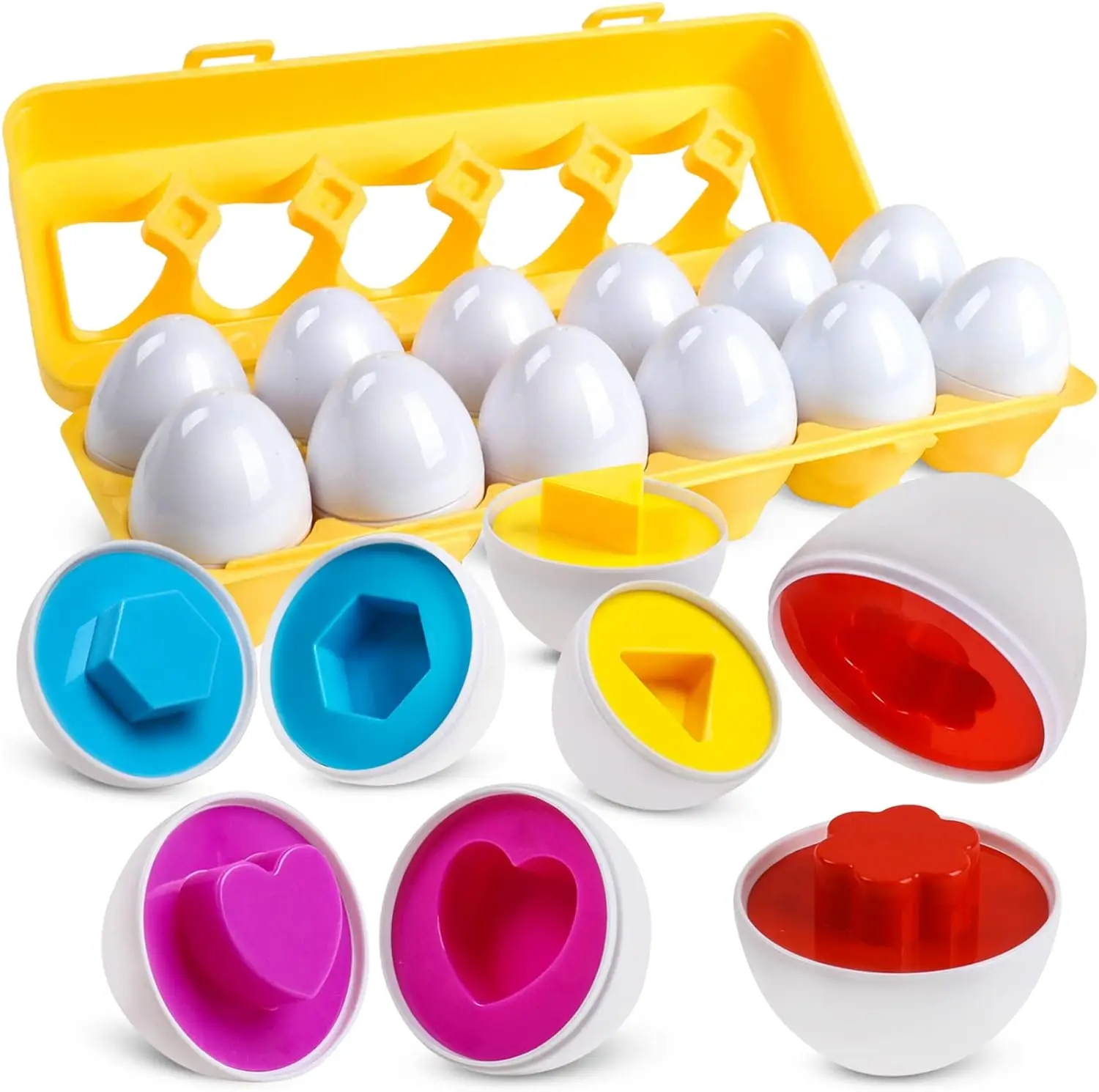 Forma correspondência páscoa eggstoy para crianças bebê aprendizagem brinquedo educacional montessori inteligente ovos jogos classificadores