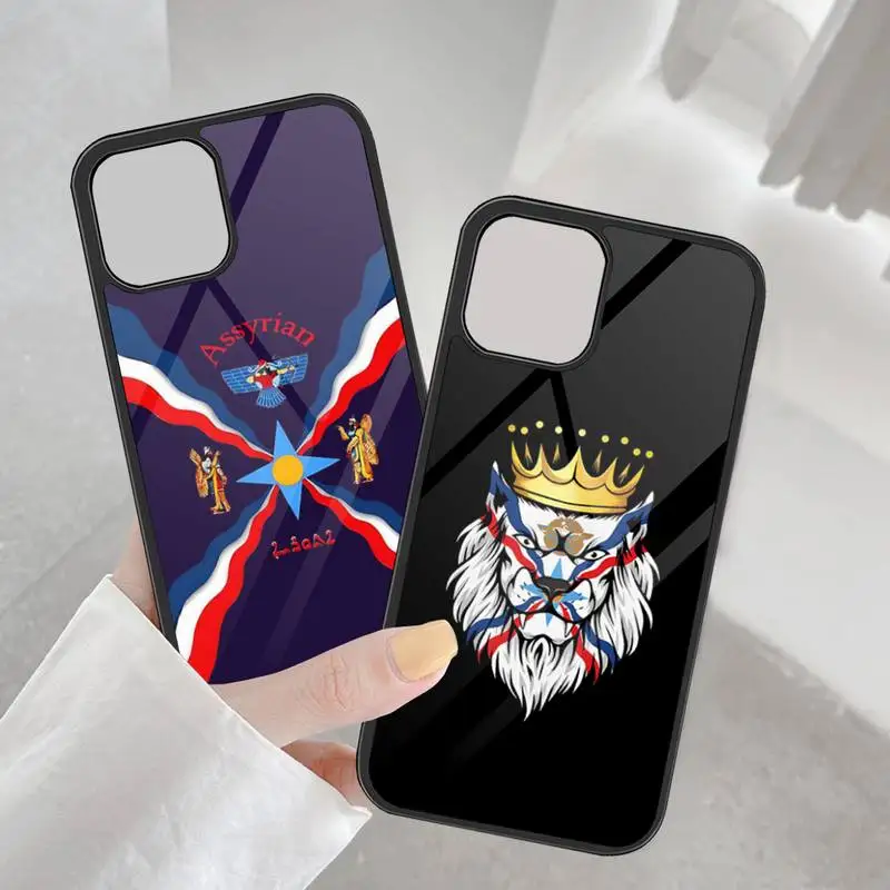 Assyrian Flag Phone Case For IPhone 13 14Plus 12 11 Max Pro Mini 6 7 8 Plus X XR SE2020 Hard Quality Silicone Cover