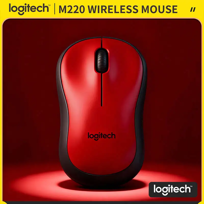 

Logitech M220 Silent Wireless Mouse 10m Range 1000 DPI Precision Compact Size Travel Office Use Convenient Tool
