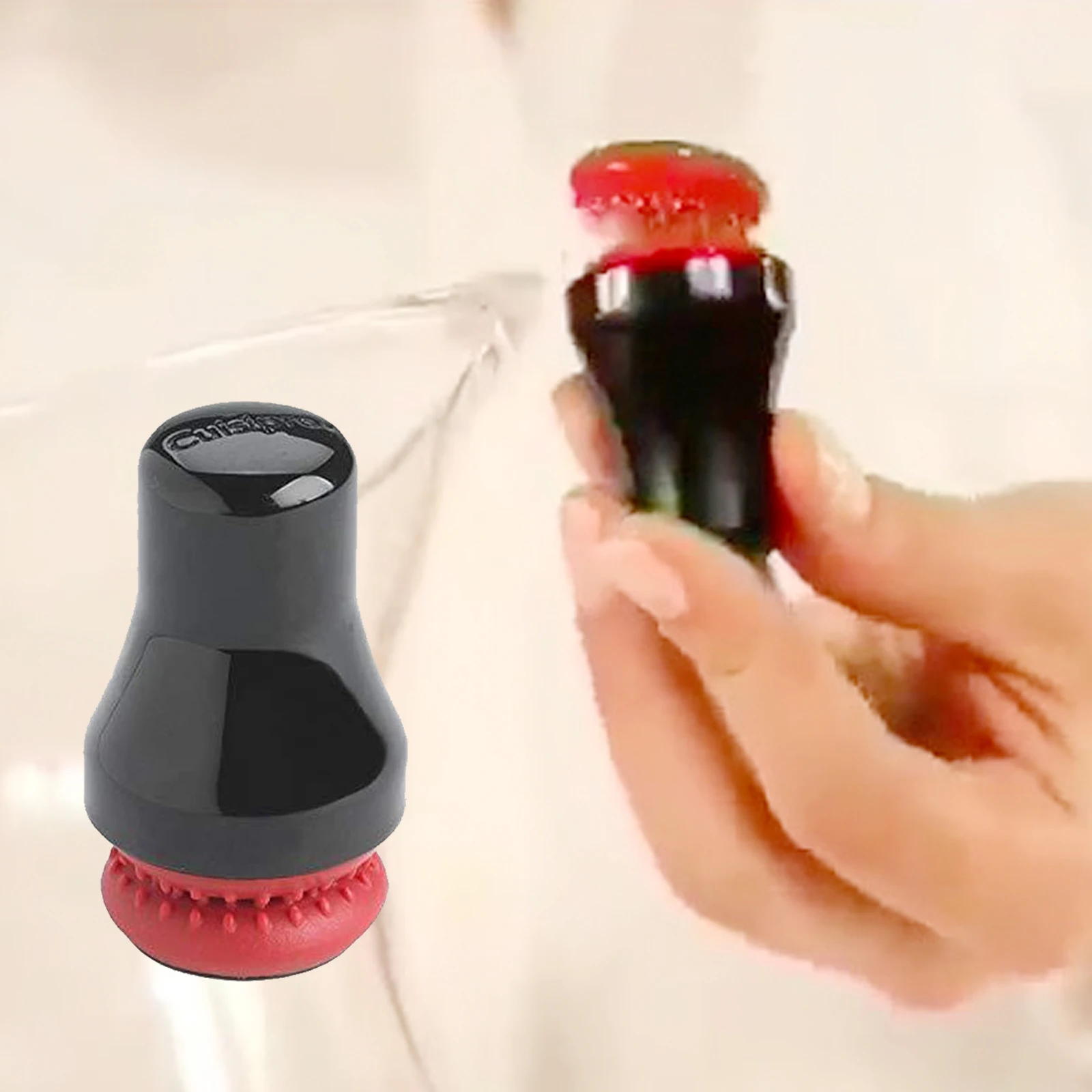 1pc Silicone Magnetic Cleaning Brush Industrial Cleaner Glass Spot Bottle Rubber Long Scrubber Corner Black/Green/Red/Rose Red