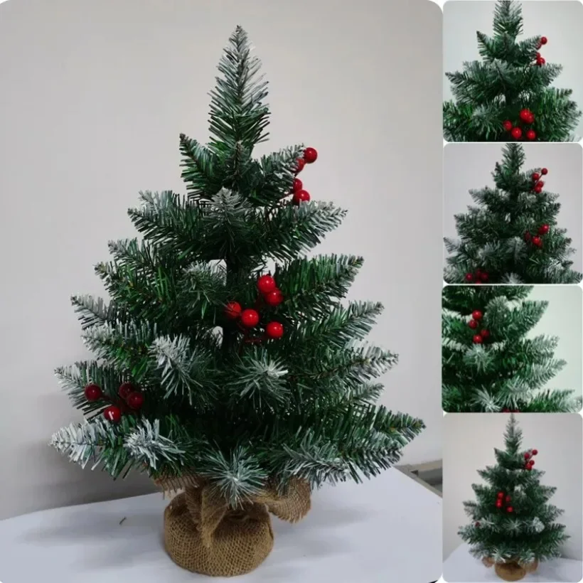 شجرة عيد الميلاد الصغيرة 45 سنتيمتر/60 سنتيمتر بولي كلوريد الفينيل تلميح العنقودية منضدية زينة شجرة عيد الميلاد الصغيرة الأسرة زينة حفلة عيد الميلاد