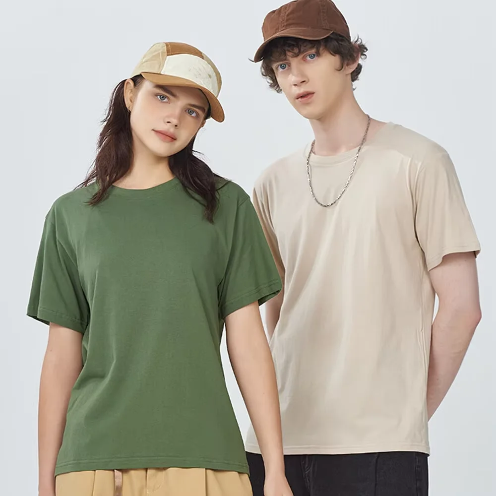 الطباعة المجانية 180Gsm 100% القطن قصير الأكمام بلايز المحملة طلب مخصص اختيار نفسك للجنسين س الرقبة الرجال تي شيرت حجم كبير S-6XL