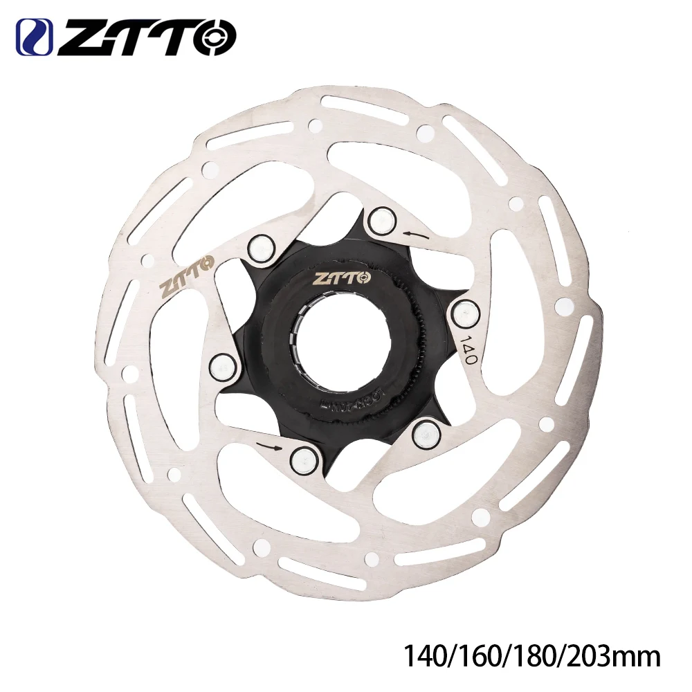 ZTTO Bicycle Brake Center Disc Lock Rotors 203 180 160 140mm High Strength Steel 1.8mm Fit Any Pads For MTB Road Bike