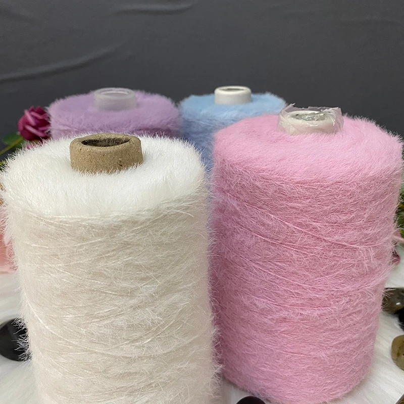 500g Imitation Mink Woolen Yarn Soft Baby Thread Double-sided Woolen Fluffy Thread DIY Hand Knitting Crochet Scarf Shawl Sweater