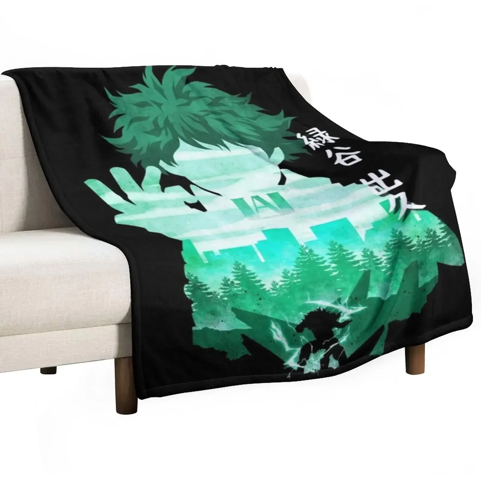 

Deku Midoriya Izuku One For All Hero Academy #5 Throw Blanket Summer Beddings Vintage Blankets