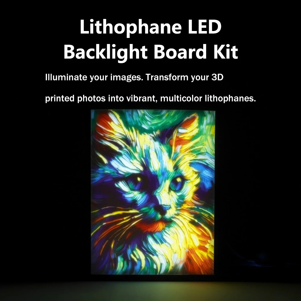 For Bambu Lab Lithophane Led Panel CMYK LED Backlight Board PLA Basic CMYK Lithophane Bundle 3D Print Lithophane Photo