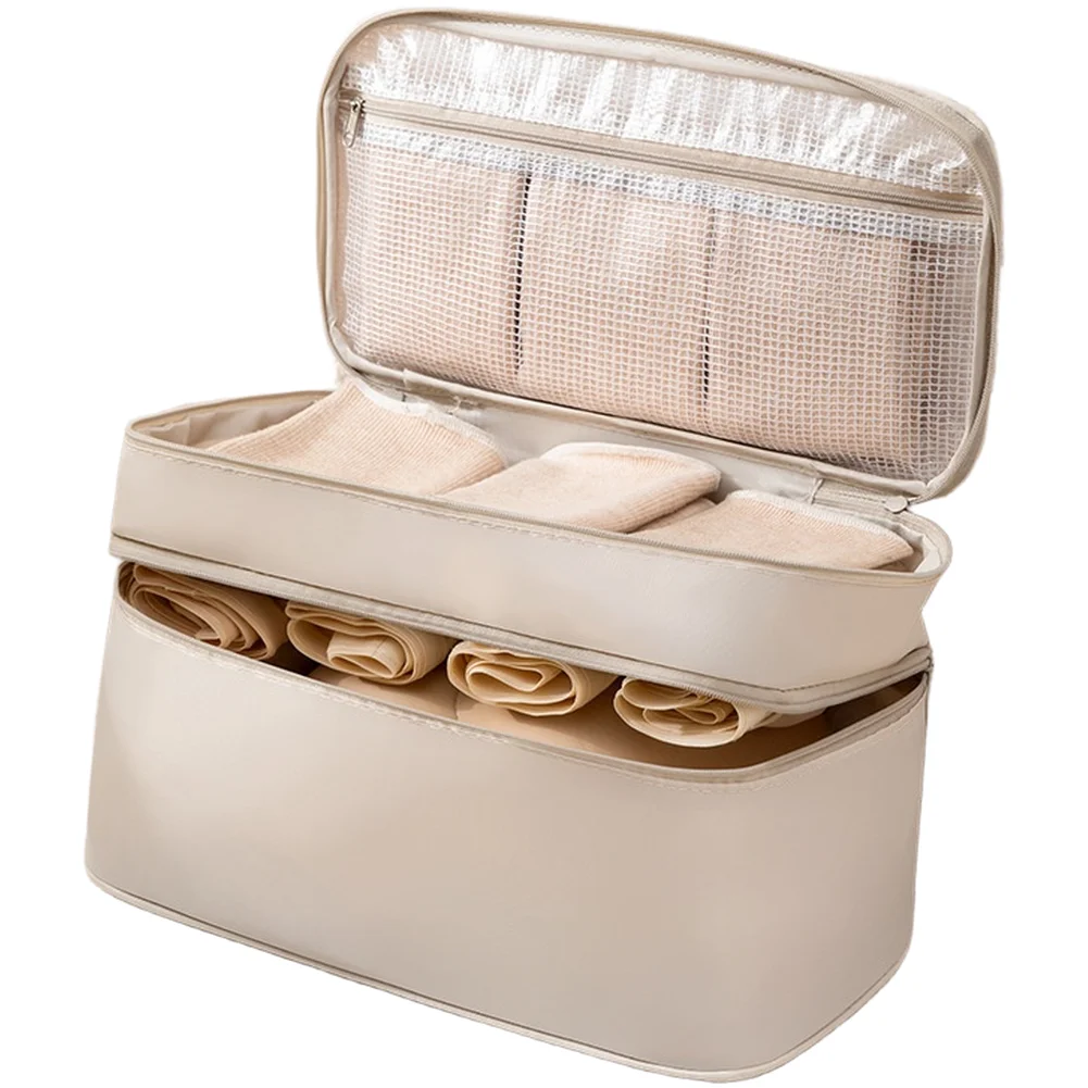 Travel Bra Storage Bag Waterproof Multi Functional Organizer with Transparent Mesh Panel and Compact 16x10x8 Size