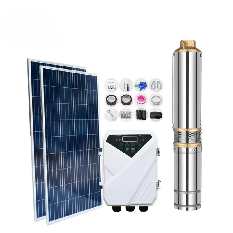 2hp Solar Water Pump Livestock Submersible Solar Pump 100m