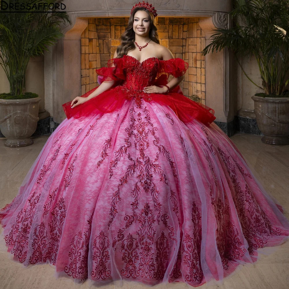 Quinceanera Dress Graduation Party Ball Gown 2025 Customized Shiny Sky Blue Lace Applique Sweet Evening Dress
