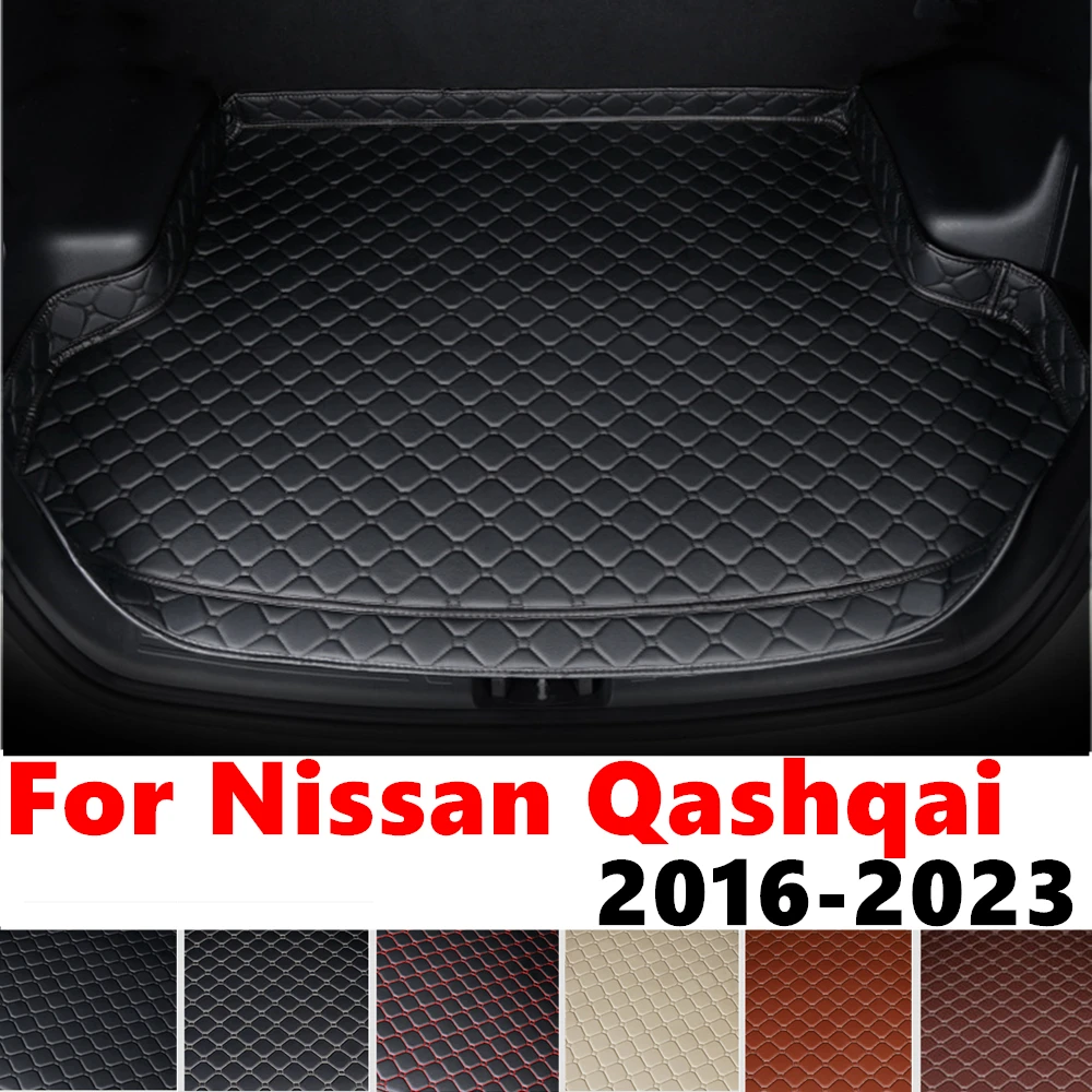 High Side Car trunk mat for NISSAN Qashqai 2023 2022 2021-2016 Tail Boot Tray luggage Pad Rear Cargo Liner Interior Accessories