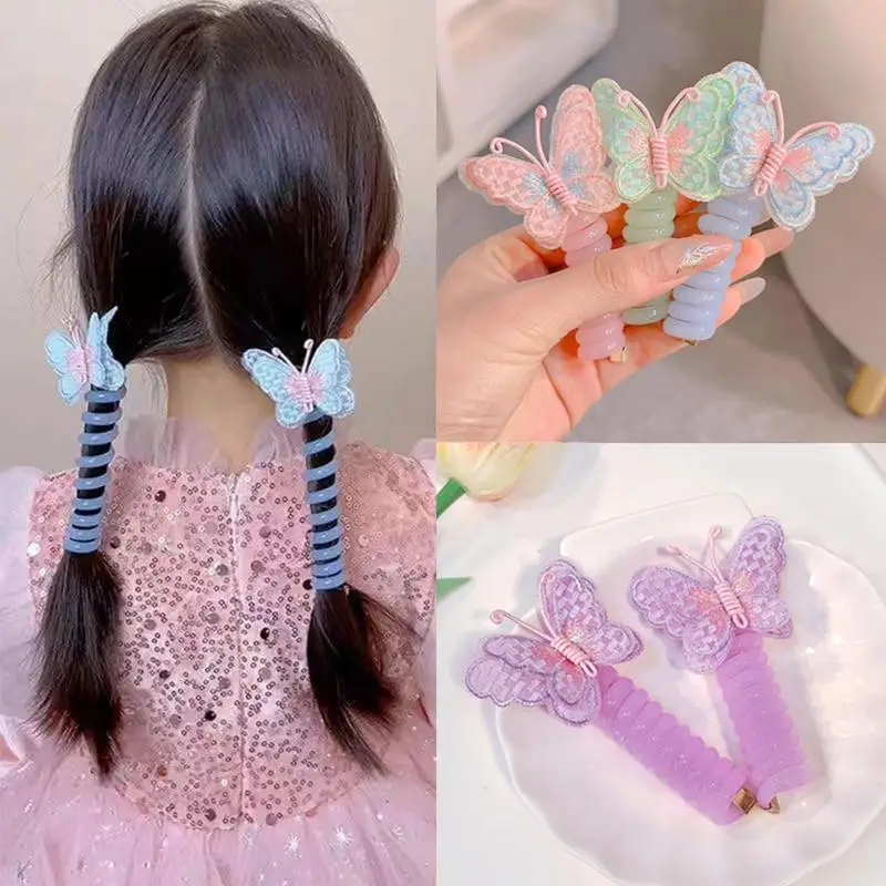 Telephone Cord Hair Tie Ponytail Hair Tie Ponytail Holders Stylish Hair Tie Hair Elastics Hair Bands For Girls Kids Teens