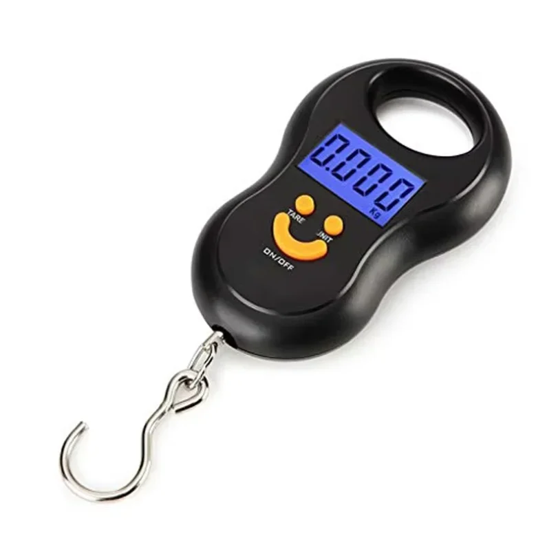 

Digital Hanging Scale 50Kg 10g Precision LCD BackLight Kitchen Fishing Luggage Travel Pocket Scale Compact Electronic Weighing