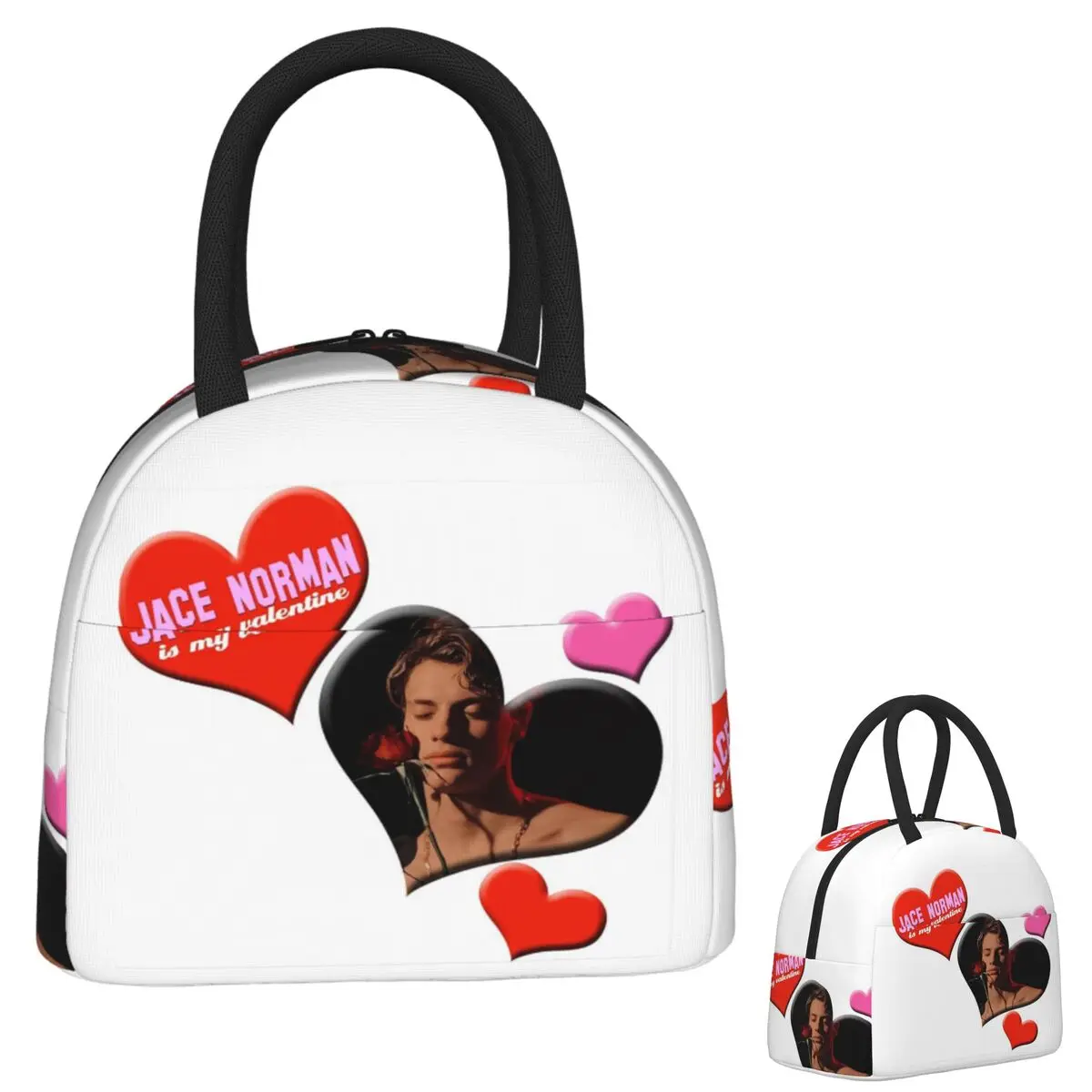 

Jace Norman Is My Valentine Insulated Lunch Bag for Women Kids Portable Food Boxes Thermal Lunch Box Tote