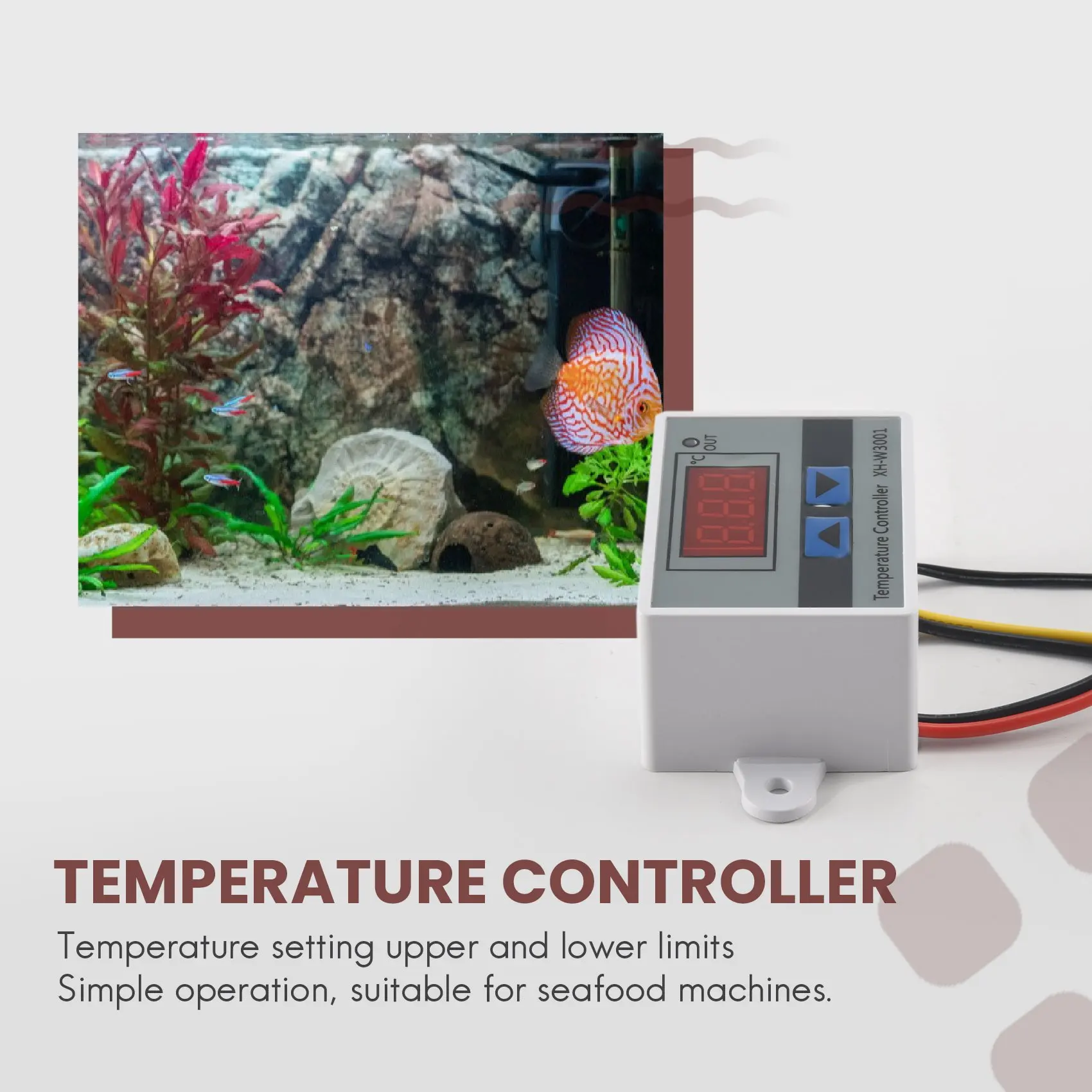 220V Digital LED Temperature Controller 10A termostato interruttore di controllo sonda nuovo