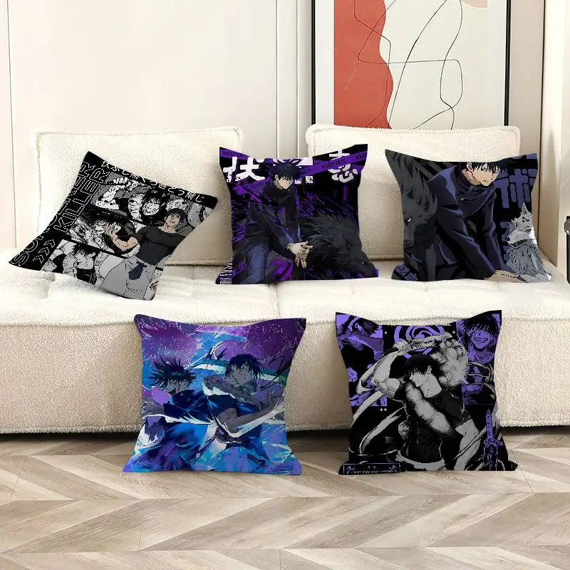 Fushiguro Megumi Pillow Anime Pillow Sofa Bed Head Pillow Cover Cushion Cover 45x45 Cm Fashion