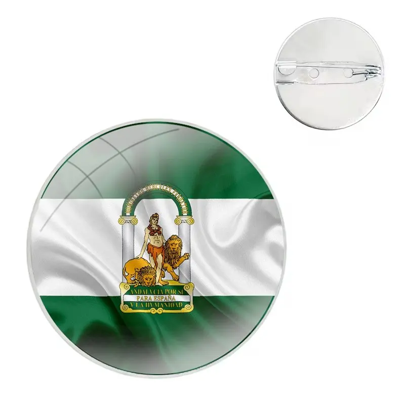 Andalucia Flag Pin Icons Brooch Jewelry Accessories