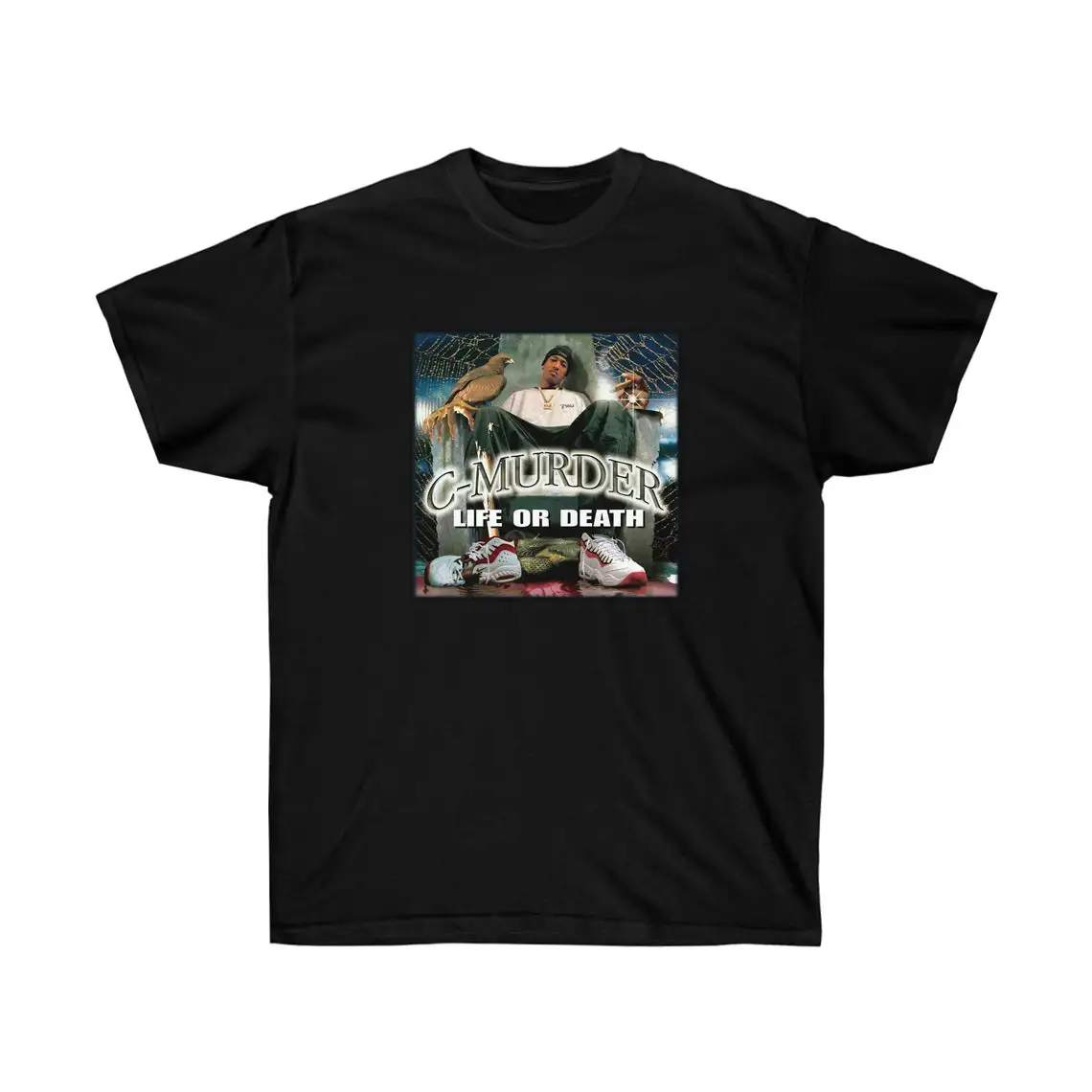 C-Murder Life Or Death Unisex Black Heavy Cotton Tee  No Limit Shirt  Master P T-shirt