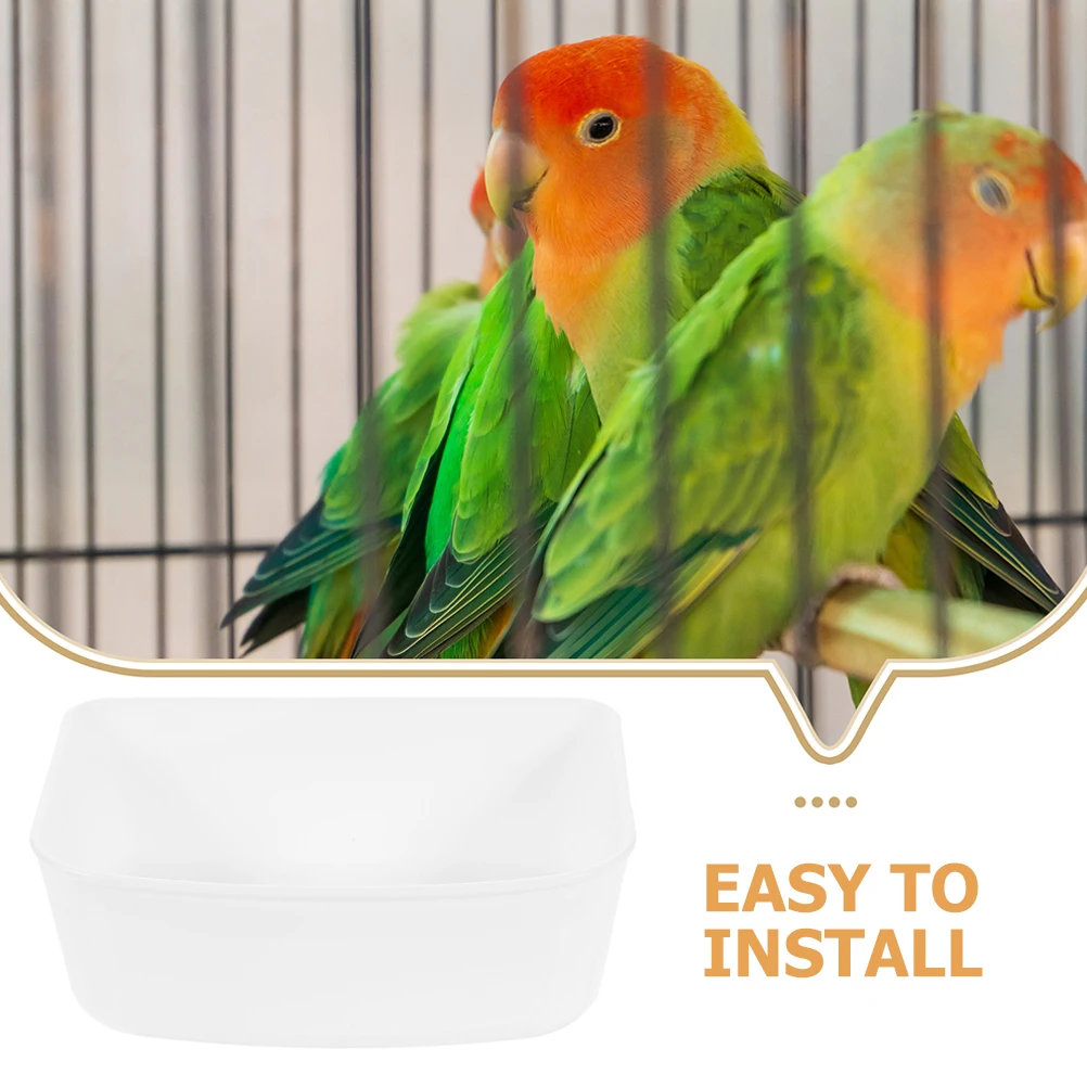 

4pcs Hanging Feeding Tray Durable Dog Cat Bowl Plastic Cage Pet Feeder Water Food Snack Slow Eating Kennel Container
