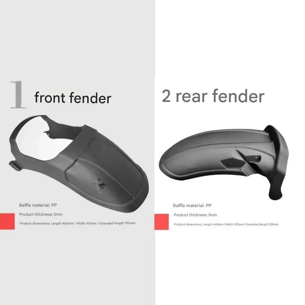 Suitable for Benda Dark Flag500 front and rear mudguards V4, extended and widened mudguard modification