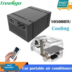 Treeligo 12V Car Portable Electric Air Conditioner 24V Integrated Built-in Air Conditioner with Remote Control for RV Camper