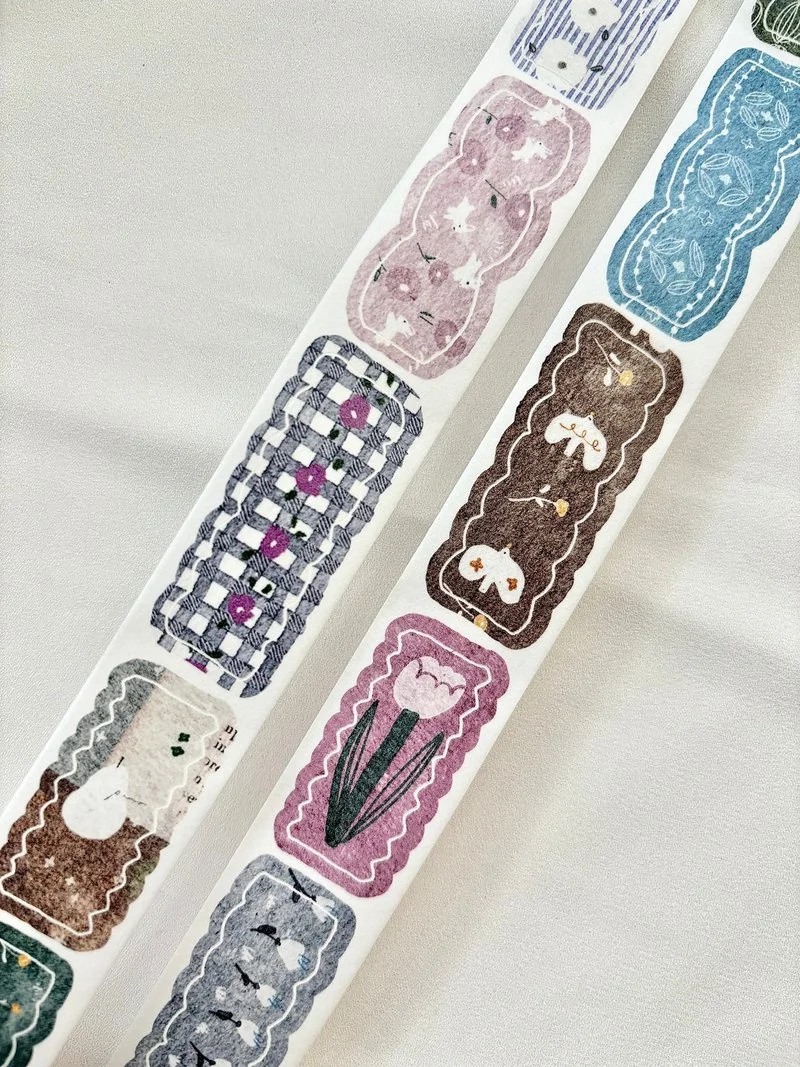 1 Loop Pion Vintage Fabric Ribbon Lace Washi PET Tape for Card Making Plan Scrapbooking DIY Decorative Sticker view 3
