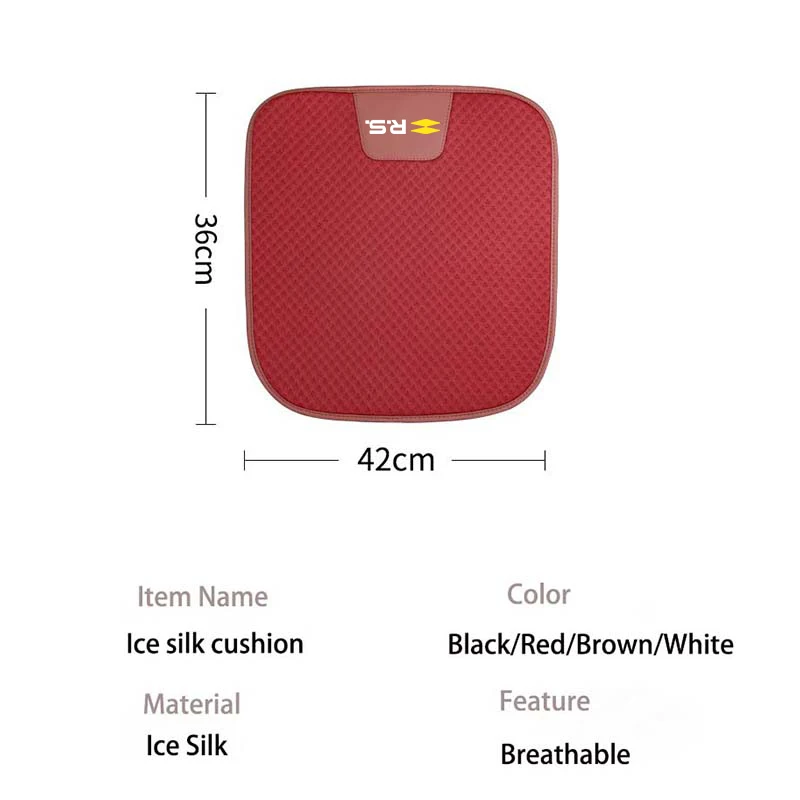 Car Seat Cover Pad Anti-slip Ice Silk Chair Cushion Protector Mat For Renault RS Line Clio Scenic Logan Megane Koleos Sandero
