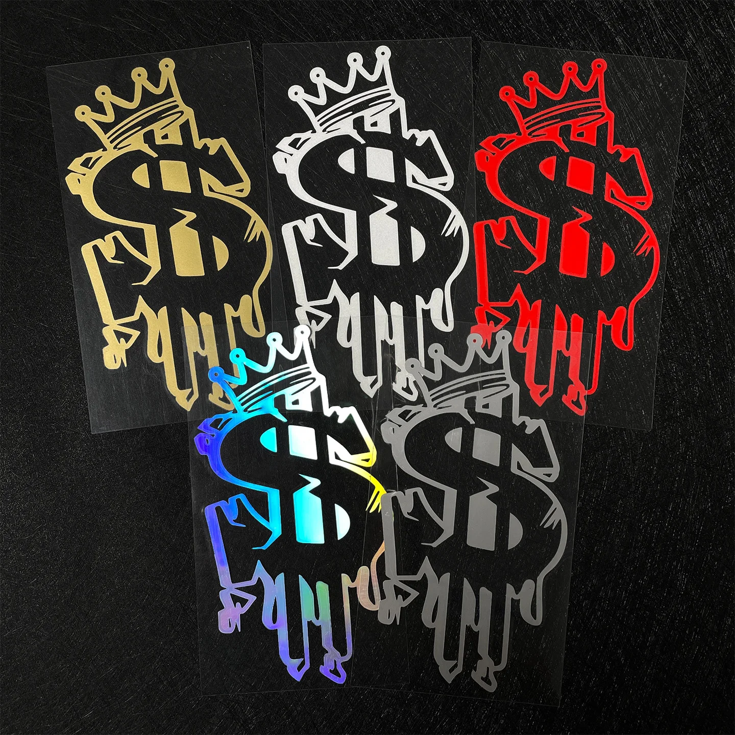 

Crown Dollar Vinyl Motorcycle Stickers Motorbike Helmet Tank Body Decoration Decal Personalized Motorcycles Accessories