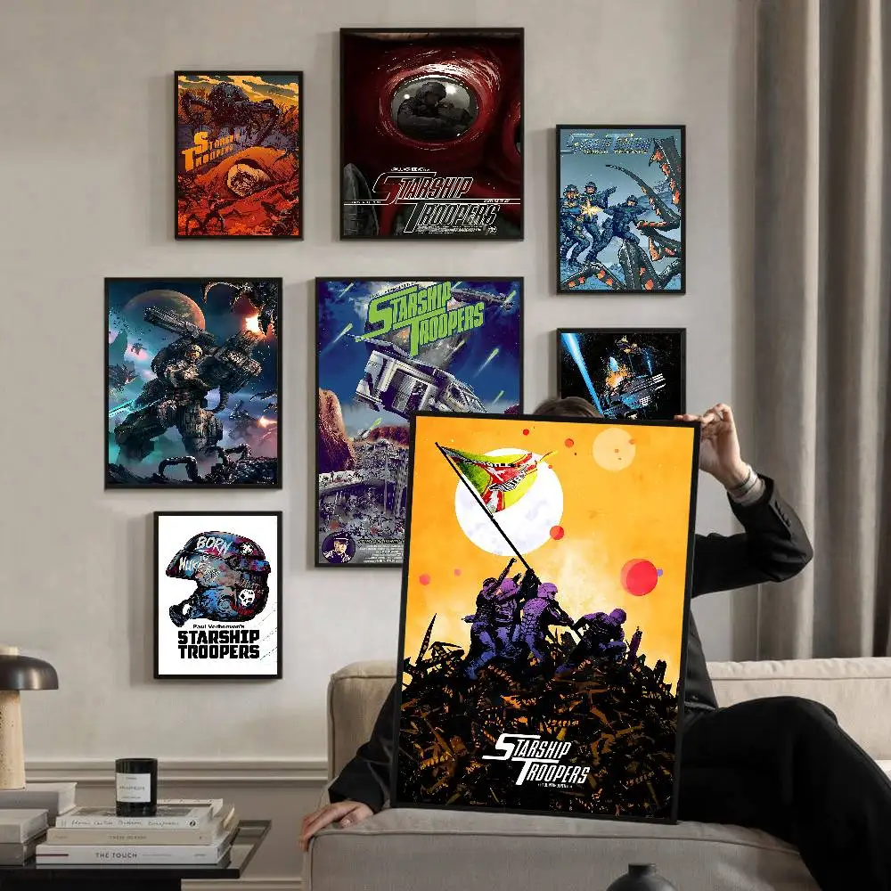 Science Movie S-Starship Troopers Classic Anime Poster Waterproof Paper Sticker Coffee House Bar Room Wall Decor