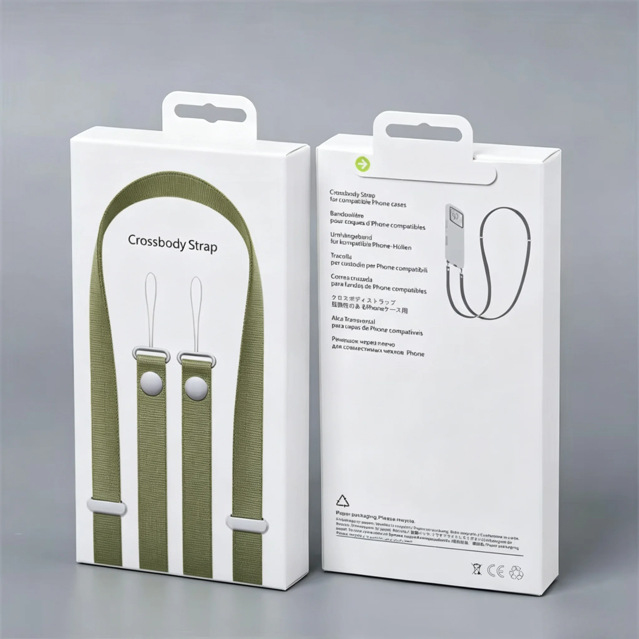 Oryginalna replika w skali 1:1 – magnetyczny, pleciony pasek do iPhone'a Duo 18 Pro Max 17, zapobiegający zgubieniu, z regulowaną długością, do noszenia na ramieniu, jako smycz do etui na telefon. — 2