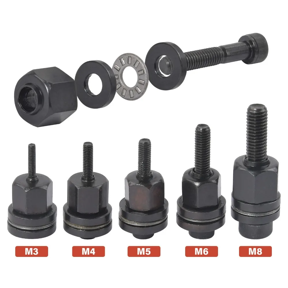 5PCS Manual Riveting Tool Gun Head Hand Rivet Nut Head M3 M4 M5 M6 M8 Riveting Gun Female Head Nuts Manual Riveter Rivnut Tool