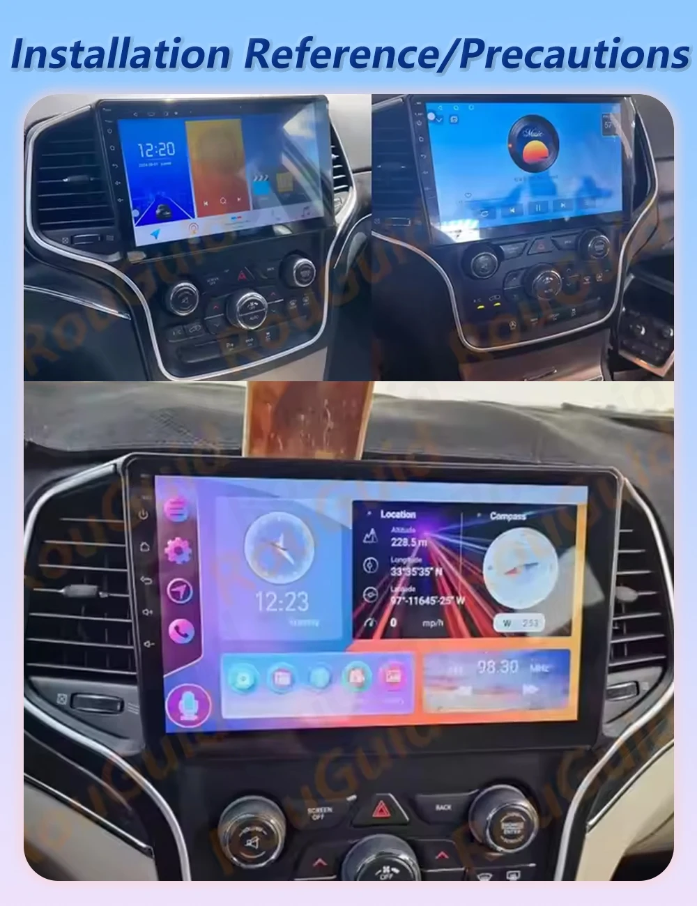 Android Auto Carplay Car Radio For Jeep Grand Cherokee WK2 2013 2014 2015 2016 2017 2018 2019 2020 Multimedia Player Video 2din