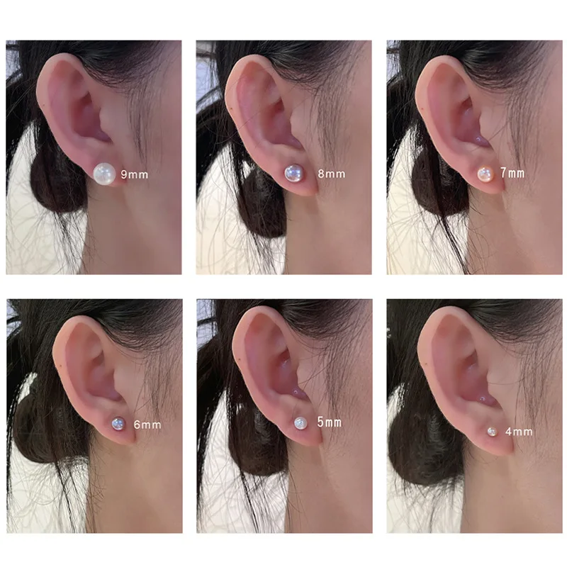 

Женские серьги-гвоздики с пресноводным жемчугом, модные, для повседневной носки, 10 пар в упаковке, оптовая продажа, аксессуар