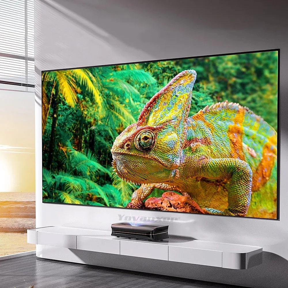 2025 Newest Top Fixed Frame ALR Fresnel 5.0 Pro Projection Screen 16:9 UST Best For Ultra Short Throw  Projector For Home 4K HD