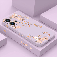 Floral Flower Case for VIVO Y93 Y91 Y85 Y81 Y76 Y72 Y51 Y50 Y36 Y35 Y28 Y22S Y21 Y20 Y19 Y17 Y16 Y15S Y02S Cover Soft Fundas