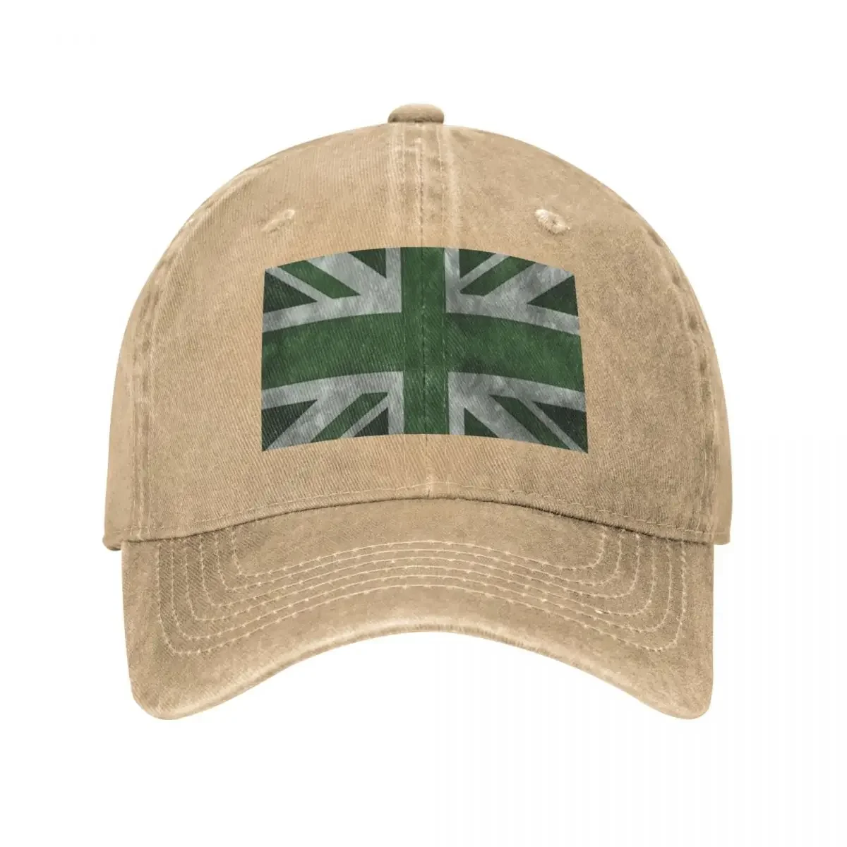 Green Distressed Union Jack Cowboy Hat Gentleman Hat Hat For Women Men'S