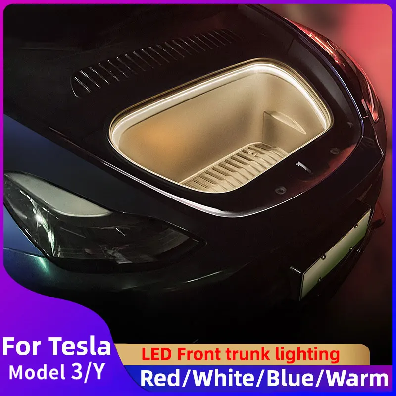 

12V For Tesla Model 3 Model Y LED Car Front Trunk Light Strip Easy Install Waterproof Flexible Auto Modified Lighting Neon Lamp